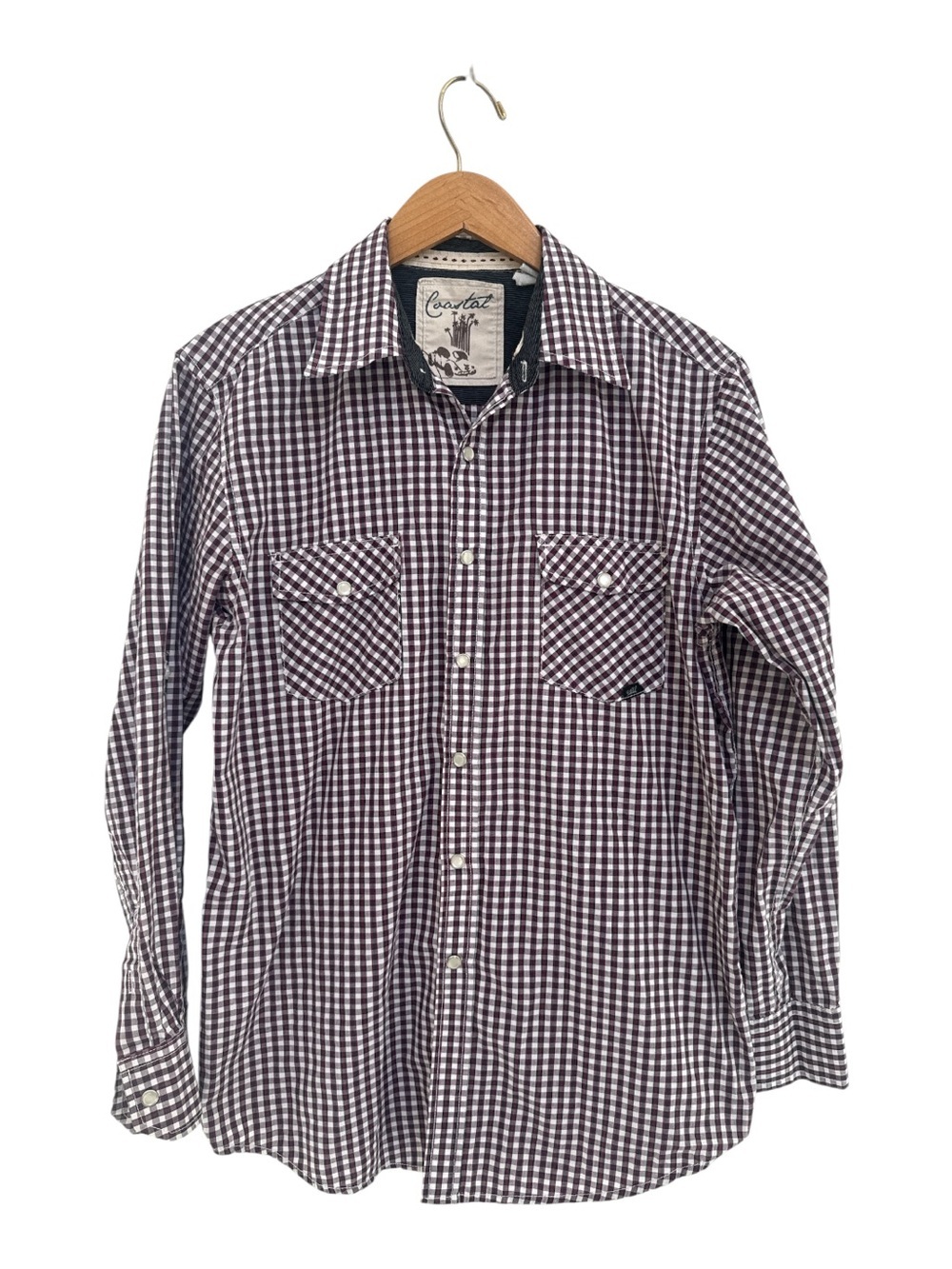 Coastal Plaid Pearl Snap Roll Up Long Sleeve Shirt Women’s Western